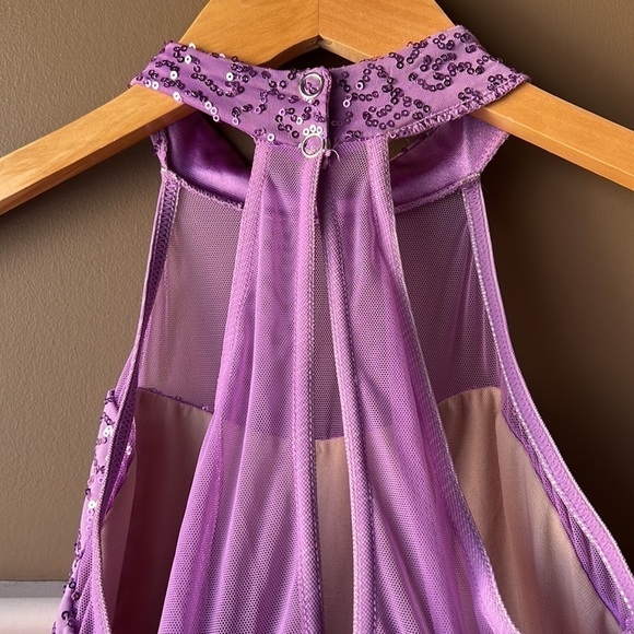 WEISSMAN Orchid Purple Dance Costume Size MC 10/12 - Picture 7 of 9